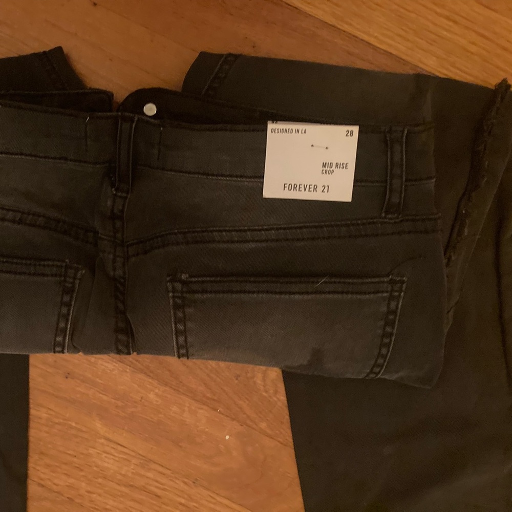 Black denim jeans